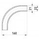 Кутовий з'єднувач металевий e.industrial.pipe.angle.3/4" без різьби, 90 град.