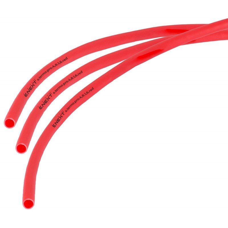 Термоусаджувальна трубка з клейовим шаром e.termo.pro.4,8.1,6.red, 4,8/1,6, 1м, червона