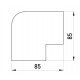 Плоский кут e.trunking.blend.angle.stand.60.40 для короба 60х40мм