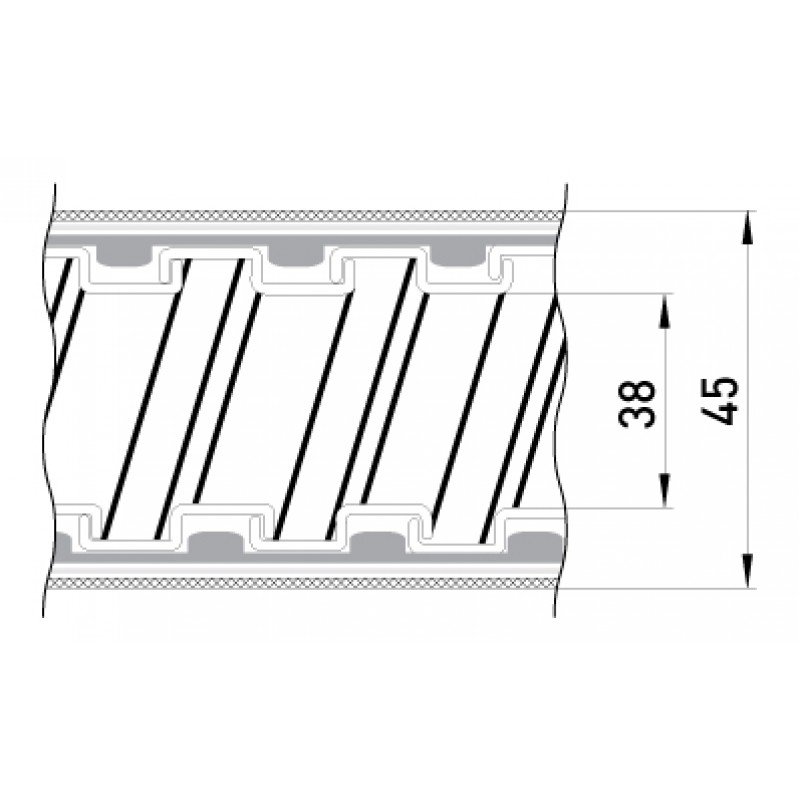 Металорукав e.met.sleeve.stand.proof.braid.38 ізольований, в металевій оплітці (30м)