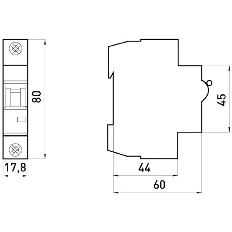 Модульний автоматичний вимикач e.industrial.mcb.100.1.C16, 1 р, 16А, C, 10кА