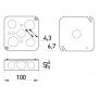 Коробка розпаячна e.industrial.pipe.db для труб, металева квадратна з кришкою, товщина стінки 1,5ммм