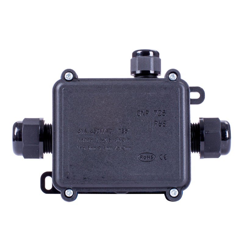 Коробка розподільча e.wdb.cnp725.3t з клемником, 138х98х42 мм, IP68