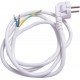 Шнур з вилкою e.wire.plug.white.1,5, 3х1,5, 1,2м, білий