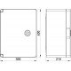Корпус з ABS-пластику e.plbox.pro.p.40.30.21.tr з прозорими дверцятами 400x300x210мм ІР65