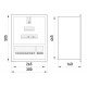 Корпус e.mbox.stand.w.f3.12.z металевий, під 3-ф. лічильник, 12 мод., що вбудовується, з замком