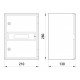 Корпус удароміцний з АБС-пластика e.plbox.210.280.130.8m.blank, 210х280х130мм, IP65 з панеллю під 8 модулів