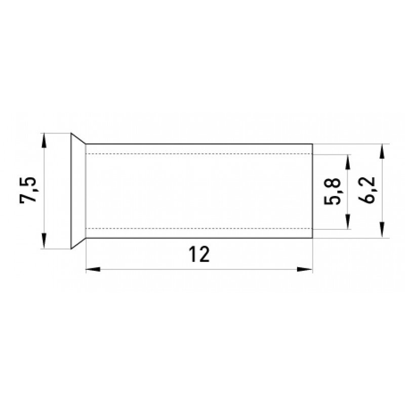 Неізольований наконечник e.terminal.stand.en.16.12 16,0 кв.мм, L=12 мм