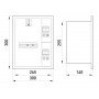 Корпус e.mbox.stand.w.f1.04.z металевий, під 1-ф. лічильник, 4 мод., що вбудовується, з замком