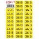 Самоклеюча наліпка "36В" e.sticker.voltage.36.2 (90х38мм) 26 шт/аркуш