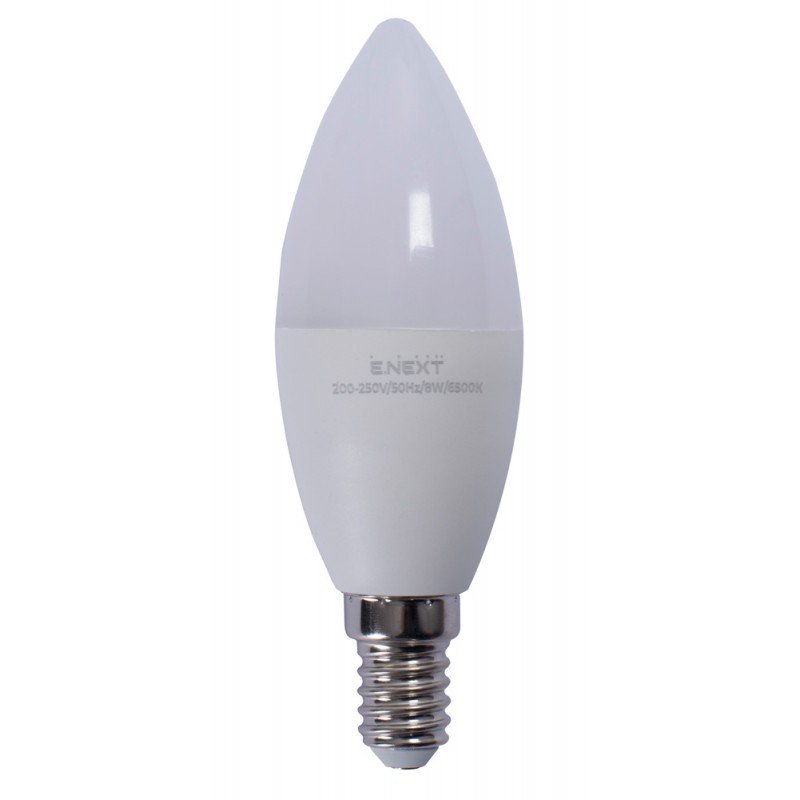Лампа світлодіодна e.LED.lamp.B35.E14.8.6500