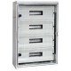 Корпус удароміцний з АБС-пластика e.plbox.350.500.195.45m.tr, 350х500х195мм, IP65 з прозорими дверцятами та панеллю під 45 модулів