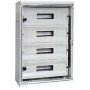 Корпус удароміцний з АБС-пластика e.plbox.350.500.195.45m.tr, 350х500х195мм, IP65 з прозорими дверцятами та панеллю під 45 модулів