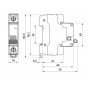 Вимикач навантаження на DIN-рейку e.is.stand.1.40, 1р, 40А