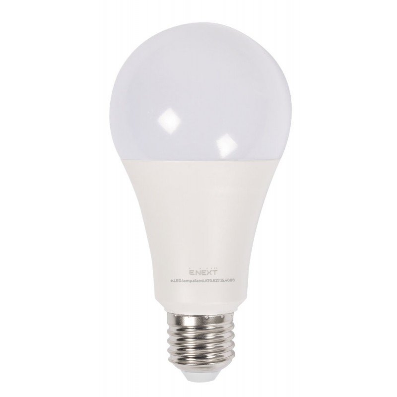 Лампа світлодіодна e.LED.lamp.stand.A70.E27.15.4000, 15Вт, 4000К 110лм/Вт