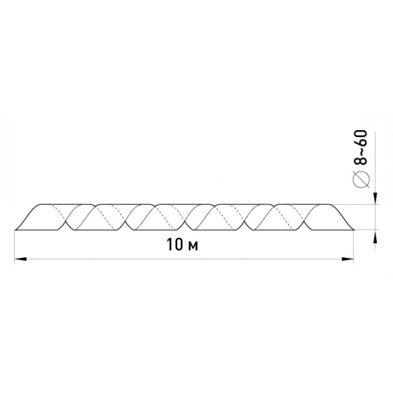 Спіральна обв'язка e.spiral.stand.10, 8-60 мм, 10м