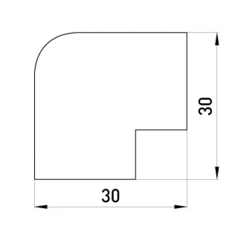 Зовнішній кут e.trunking.blend.out.stand.16.16 для короба 16х16мм