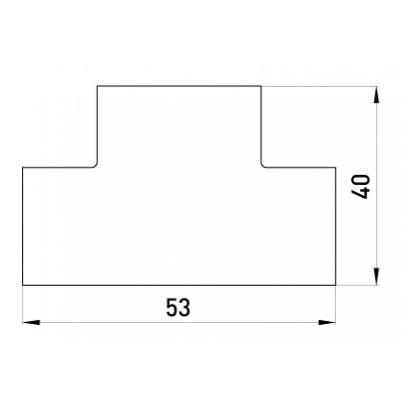 Т-з'єднувач e.trunking.t.channel.stand.40.16 для короба 40х16мм