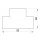 Т-з'єднувач e.trunking.t.channel.stand.40.16 для короба 40х16мм