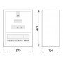 Корпус e.mbox.stand.n.f3.12.z.e металевий, під 3-ф. електронний лічильник, 12 мод., навісний, з замком