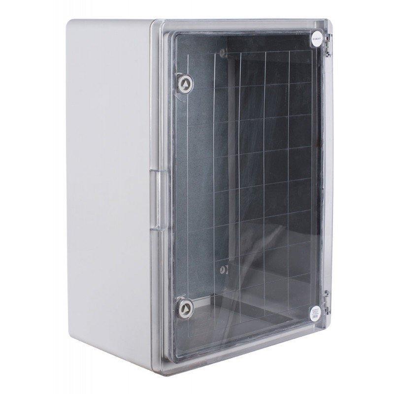 Корпус з ABS-пластику e.plbox.pro.p.50.35.22.tr з прозорими дверцятами 500x350x220мм ІР65