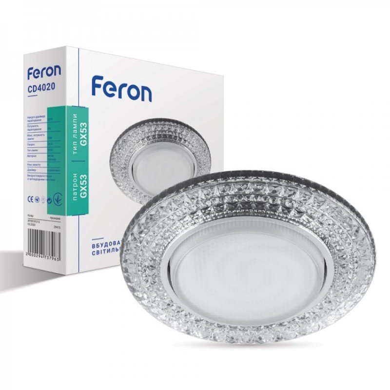 Вбудований світильник Feron CD4020 з LED підсвічуванням