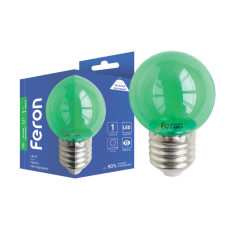 Світлодіодна декоративна лампа Feron LB-37 1 E27 зелена прозора
