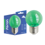 Світлодіодна декоративна лампа Feron LB-37 1 E27 зелена прозора