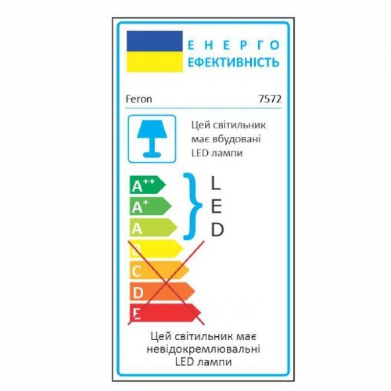 Вбудований світильник Feron 7572 з LED підсвічуванням