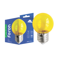 Світлодіодна декоративна лампа Feron LB-37 1 E27 жовта прозора