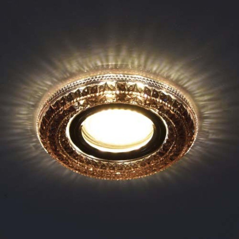 Вбудований світильник Feron CD877 з LED підсвічуванням прозорий