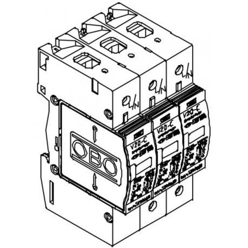 Обмежувач перенапруг Тип I+II V25-B+C 3-PH900