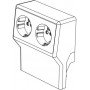 Монтажна коробка з подвійною розеткою 220В~,16A, для каналу SL 50(70)x20 /
