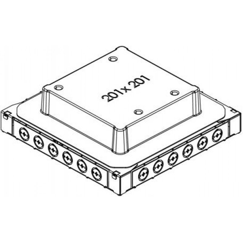 Монтажна коробка UDS4, 308х308мм, h=70-90mm / цинк.сталь, ПА