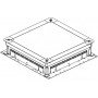 Монтажна коробка UZD350-3 для наливних підлог / 467x510mm (h=115-170мм) / цинк.сталь