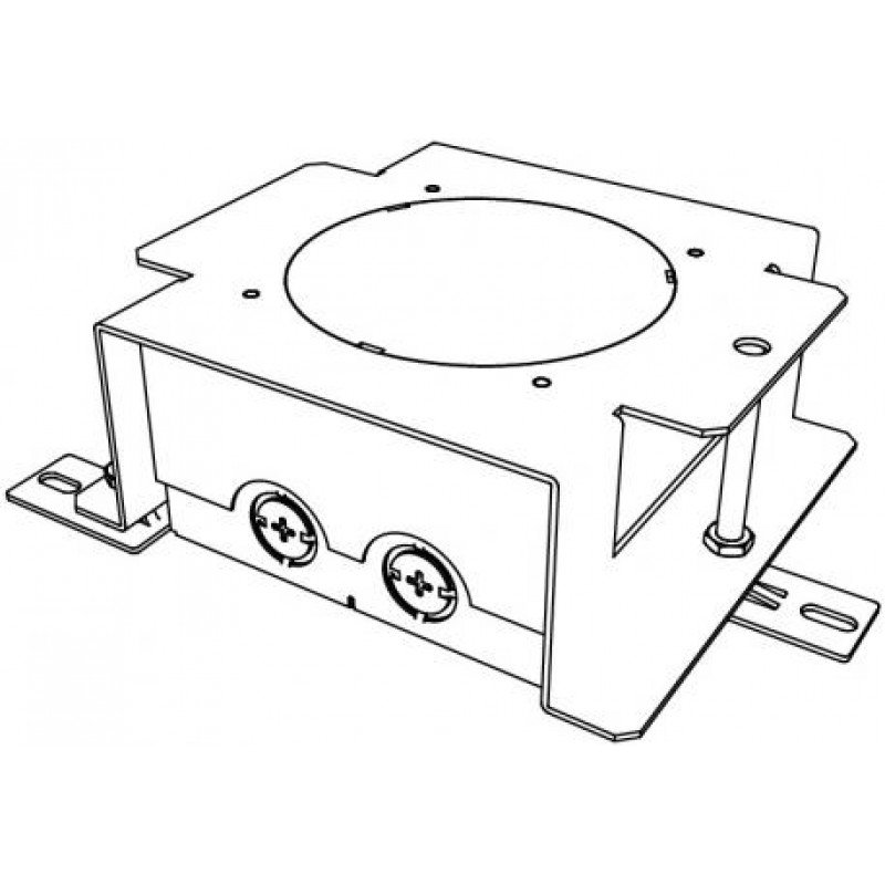 Монтажна коробка UD для люка GES R2 в наливну підлогу, h=85-130мм / цинк.сталь