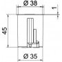 Установча коробка підключення світильників HG 45-WA-LD для гіпсокартонних стін, 35х45, з кришкою, помаранчевий / ПП