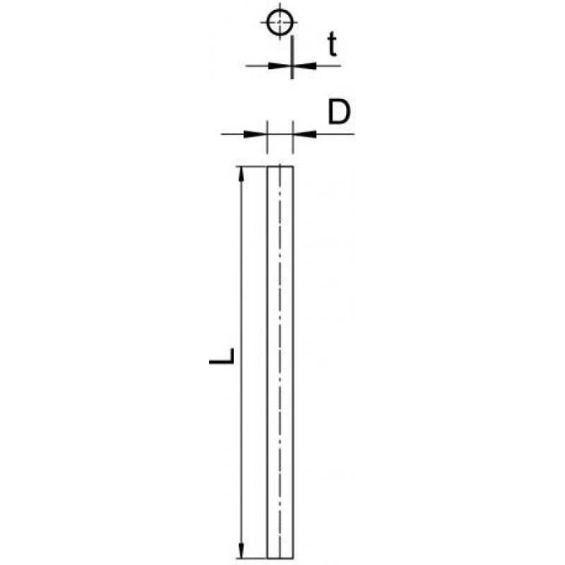Електротехнічна труба сталева без нарізі, М16, V2A (нержавіюча сталь)