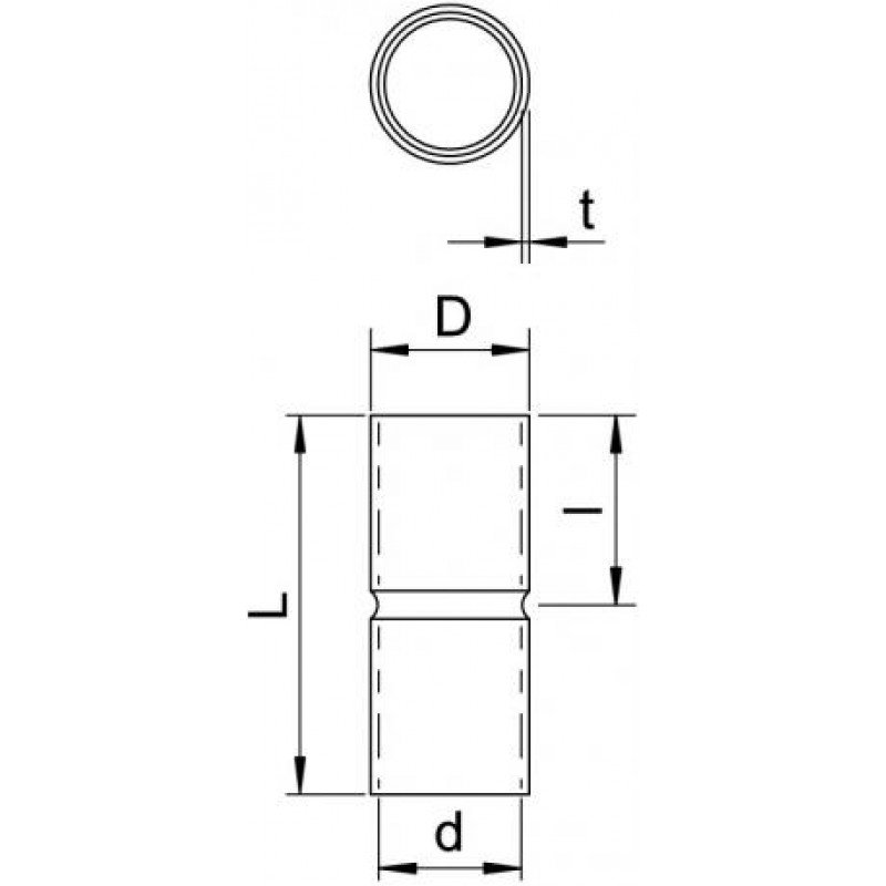 З&apos;єднувальна муфта М16 без різьби, оцинкована, G (2,5-10 мкм)