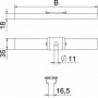 Центральний стельовий підвіс дротяного лотка 170мм, FS (18-22 мкм)
