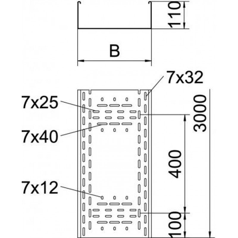 Підлоговий лоток BKRS 100х110, FS (18-22 мкм)