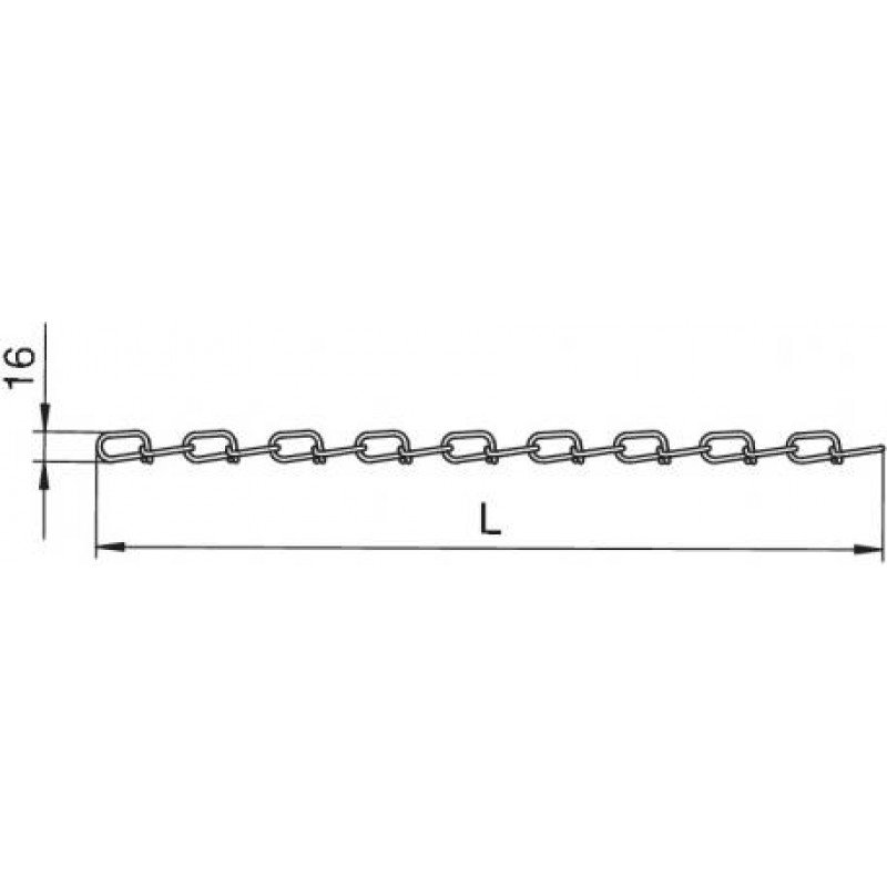 Ланцюг VH-K800, для підвісу розеткових блоків, L=1м, Fmax.=800N / сталь