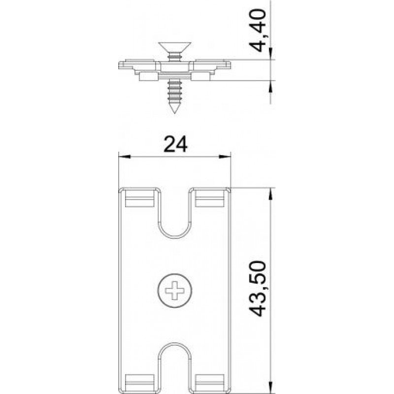 Комплект кріплення DBZ-DSUT розеткового блоку DB під столом