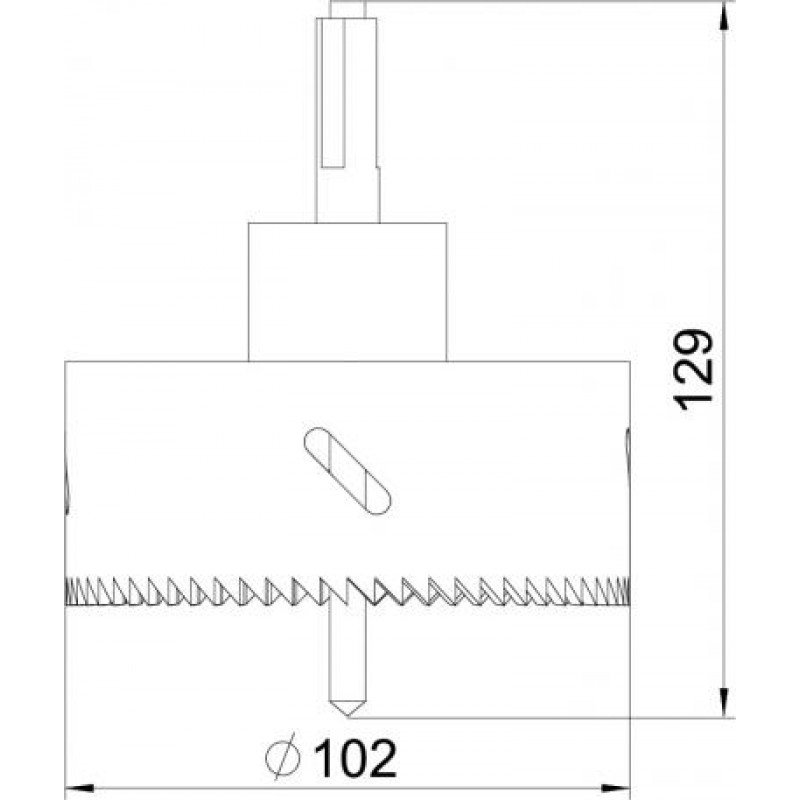 Коронка ріжуча для встановлення розеткового блоку DBV, d=102мм