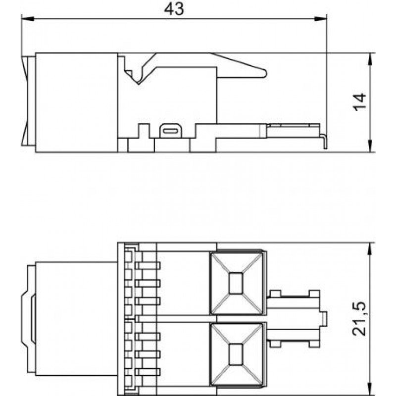 Інформаційний модуль RJ45, Cat.5e, R&M