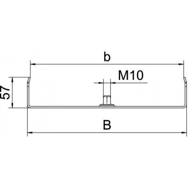 Центральний стельовий підвіс для лотків 60х100, FT (40-60 мкм)
