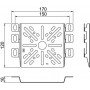 Монтажна пластина для коробки універсальна, 115х170мм, V2A (нержавіюча сталь)