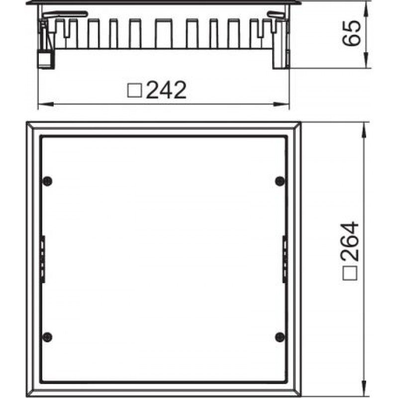 Люк ревізійний ZES9, 242х242мм, для покриття 3-10мм, IK08, IP40 / ПА