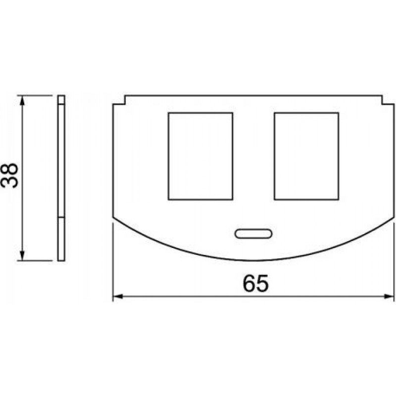 Рамка-супорт MP R2 для GES R2, 2х RJ45, тип A (AMP: Standard 110Connect, SL Series 110Connect and Toolless, AMP-Twist; Brand-Rex) / нерж.сталь
