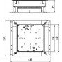 Монтажна коробка UZD250-3 для наливних підлог / 367x410mm (h=115-170мм) / цинк.сталь
